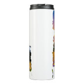 Idaho-Form mit Berg und Wildblumen Thermosbecher (Rückseite)