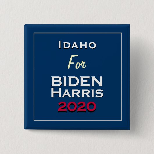 Idaho für BIDEN HARRIS 2020 Square Button (Vorderseite)