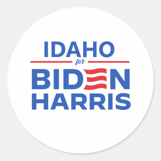 Idaho für Biden Harris Runder Aufkleber (Vorderseite)