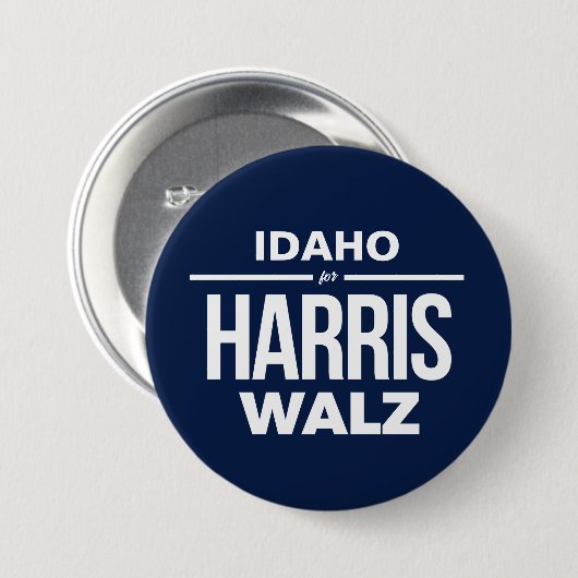 Idaho für Harris Walz Button (Vorne & Hinten)