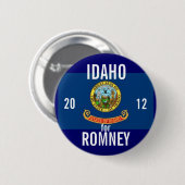 Idaho für Romney 2012 Button (Vorne & Hinten)