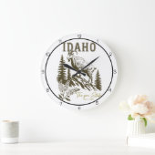Idaho Gem State Mountain Goat Große Wanduhr (Zuhause)