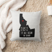 Idaho GPS-Koordinaten mit Herz Kissen (Decke)