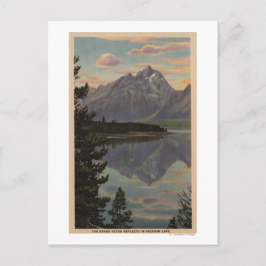 Idaho - Grand Teton Reflection on Jackson Lake Postkarte (Vorderseite)