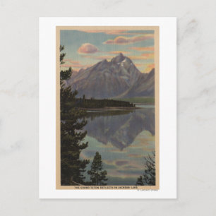 Idaho - Grand Teton Reflection on Jackson Lake Postkarte