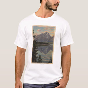 Idaho - großartige Teton Reflexion auf Jackson Se T-Shirt