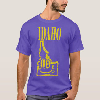 Idaho Grunge lächelnd Gesicht schwarzen Hintergrun T-Shirt