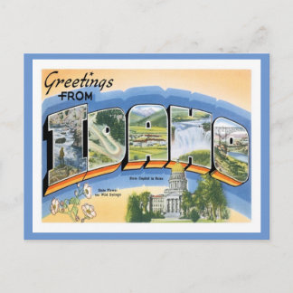 Idaho Grüße aus den US-Bundesstaaten Postkarte