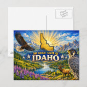 Idaho Grußpostkarte Postkarte (Vorne/Hinten)