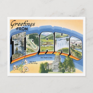 Idaho Grußworte von US-Staaten Postkarte