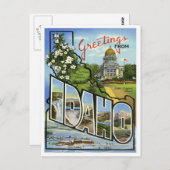 Idaho Grußworte von US-Staaten Postkarte (Vorne/Hinten)