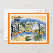 Idaho Grußworte von US-Staaten Postkarte (Vorne/Hinten)