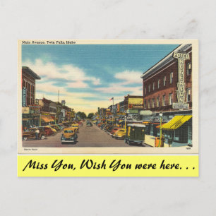 Idaho, Hauptstraße, Twin Falls Postkarte