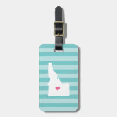 Idaho Heart | ZUHAUSE STAAT Gepäckanhänger (Vorderseite vertikal)