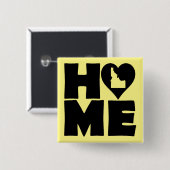 Idaho Home Heart State Button Badge Pin (Vorne & Hinten)