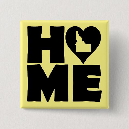 Idaho Home Heart State Button Badge Pin (Vorderseite)