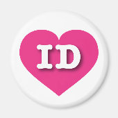 Idaho Hot Pink Heart - I Liebe ID Magnet (Vorne)