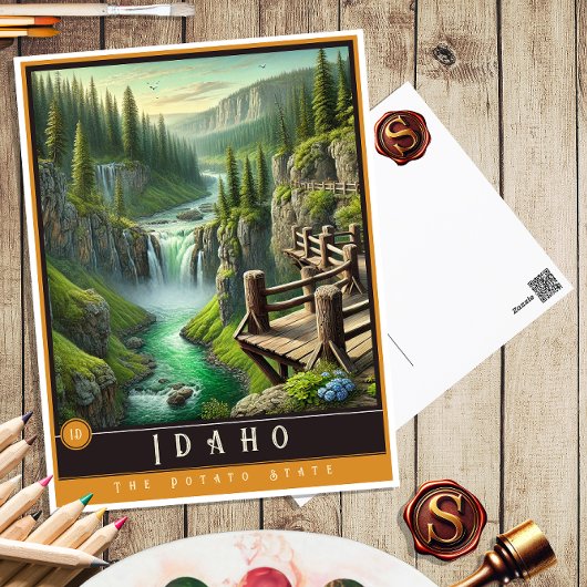 Idaho | Hyper-Realistisches Staat Postkarte