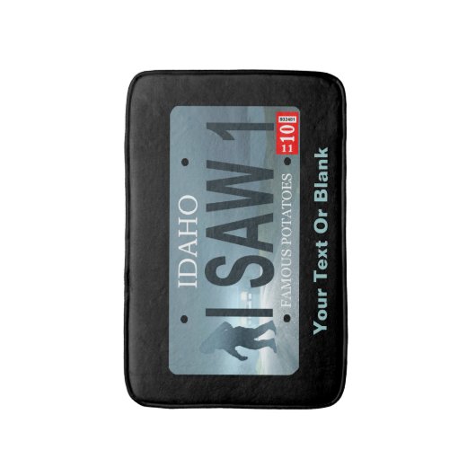 Idaho "I Saw 1" Sasquatch Lizenzschild Badematte (Vorderseite Vertikal)
