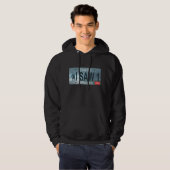 Idaho "I Saw 1" Sasquatch Lizenzschild Hoodie (Vorne ganz)