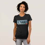 Idaho "I Saw 1" Sasquatch Lizenzschild T-Shirt (Vorne ganz)