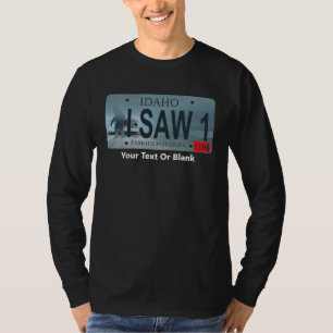 Idaho "Ich sah 1" Sasquatch Nummernschild T-Shirt