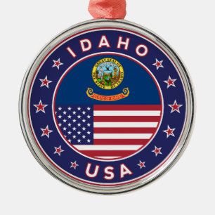 Idaho, Idaho USA, Idaho Aufkleber Ornament Aus Metall