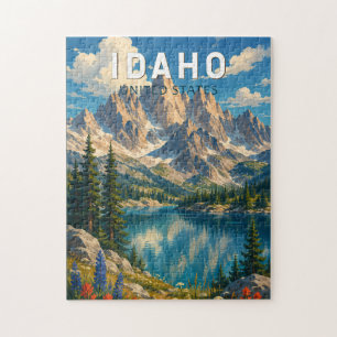 Idaho Illustration Reise Kunst Vintage Puzzle
