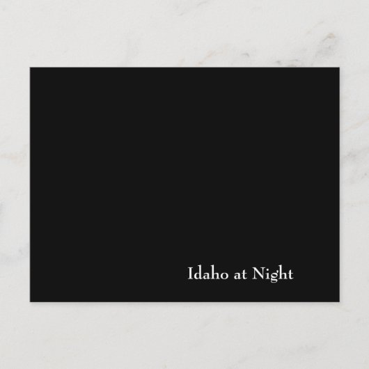 Idaho in der Nacht Postkarte (Vorderseite)