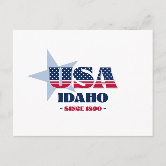 Idaho in Rot, Weiß und Blau Postkarte (Vorderseite)
