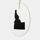Idaho in Schwarz Keramik Ornament (Links)