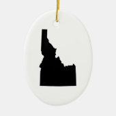 Idaho in Schwarz Keramik Ornament (Vorne)