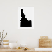Idaho in Schwarz Poster (Küche)