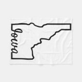 Idaho Iowa Funny Geography Mix Up Joke Idawa Staat Fleecedecke (Vorderseite (Horizontal))