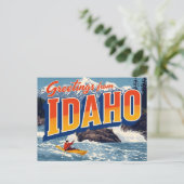 Idaho-Kajak-Wildwasser Postkarte (Stehend Vorderseite)