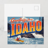 Idaho-Kajak-Wildwasser Postkarte (Vorne/Hinten)