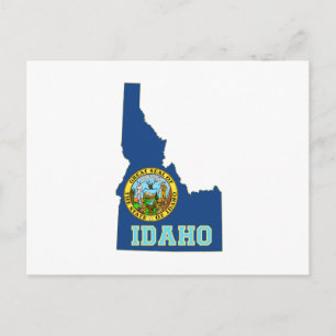 Idaho Karte Gestaltete Staatsflagge