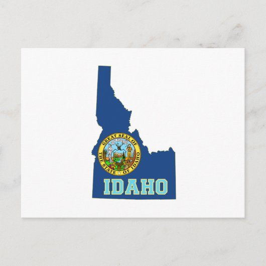 Idaho Karte Gestaltete Staatsflagge (Vorderseite)