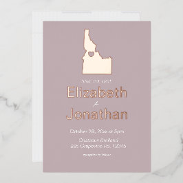Idaho Karte Hochzeit in Urlaubsort Save the Date R