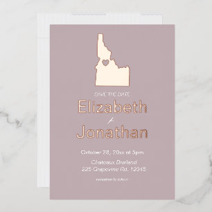 Idaho Karte Hochzeit in Urlaubsort Save the Date R