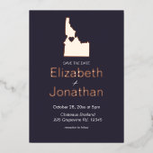 Idaho Karte Hochzeit in Urlaubsort Save the Date R (Vorderseite)