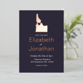 Idaho Karte Hochzeit in Urlaubsort Save the Date R (Stehend vorne)