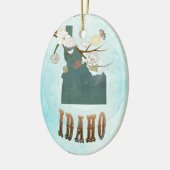 Idaho-Karte mit reizenden Vögeln Keramik Ornament (Links)