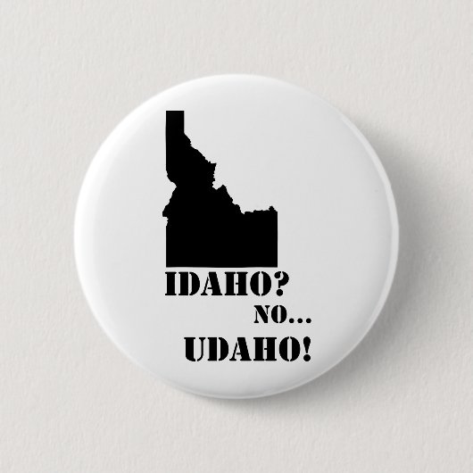Idaho keine Udaho Karte Button (Vorderseite)