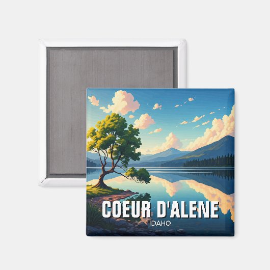 Idaho Lake Coeur d'Alene Magnet (Vorderseite/Rückseite)