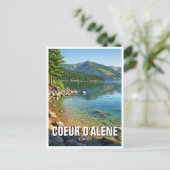 Idaho Lake Coeur d'Alene Postkarte (Stehend Vorderseite)