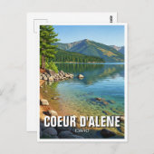 Idaho Lake Coeur d'Alene Postkarte (Vorne/Hinten)