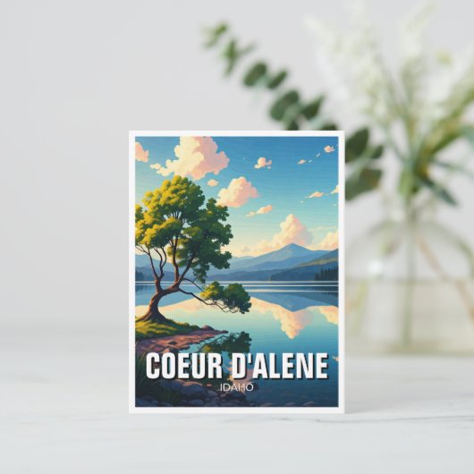 Idaho Lake Coeur d'Alene Postkarte (Stehend Vorderseite)