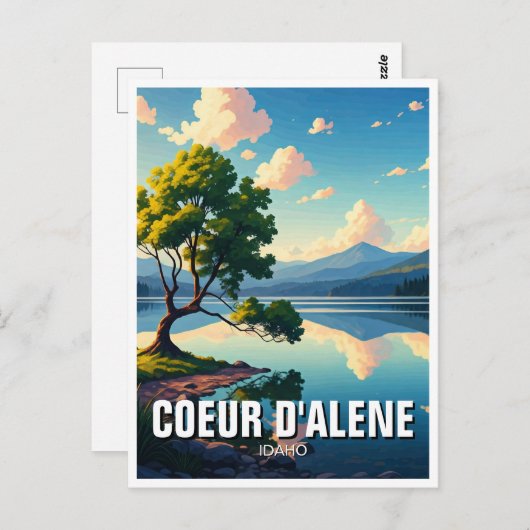 Idaho Lake Coeur d'Alene Postkarte (Vorne/Hinten)