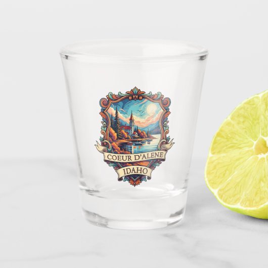 Idaho Lake Coeur d'Alene Schnapsglas (Vorderseite)